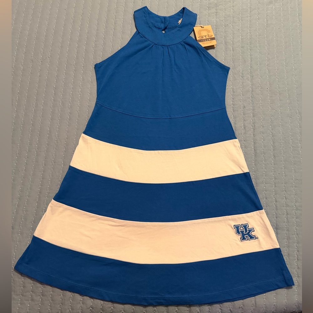 University of Kentucky Girls Blue and White Striped Dress